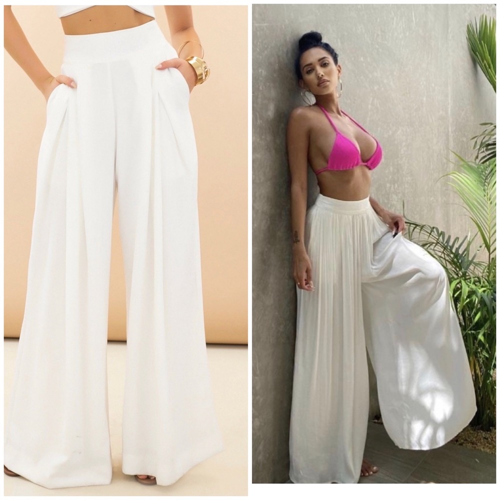 XS White Flowing Pants